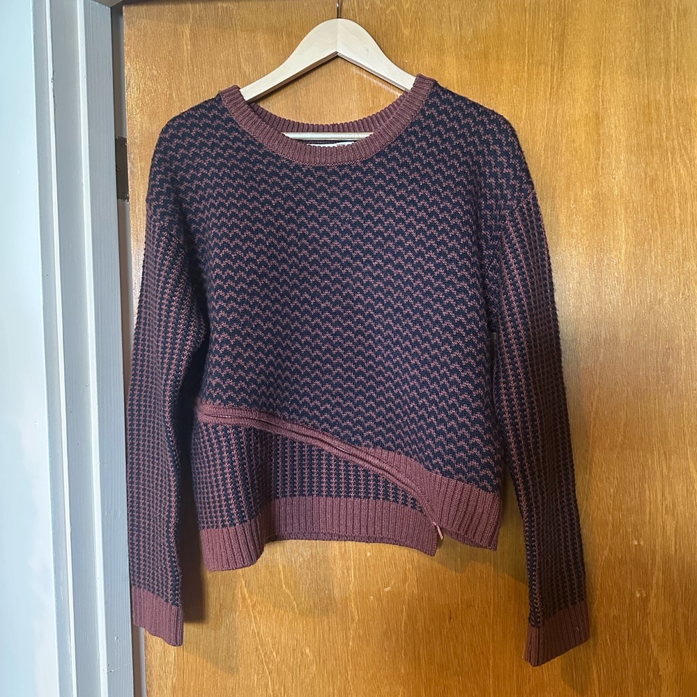 Astr Asymmetric Zip Sweater